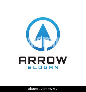 arrowhead circular logo design vector Stock Vector