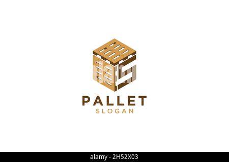 Letter S for Pallet icon vector sign and symbol isolated on white background, Pallet logo. Stock Vector