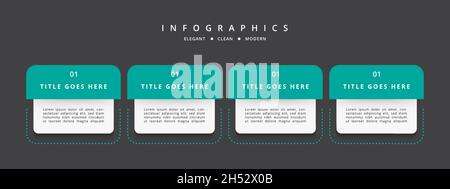Modern Infographics. Square Style Presentation Stock Vector