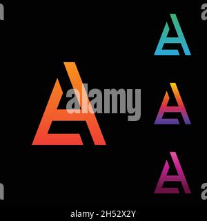 initial letter A arrow gradient logo design vector Stock Vector
