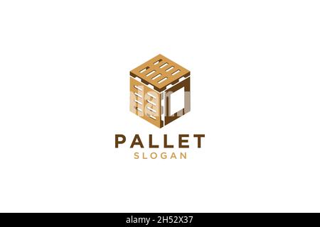 Letter O for Pallet icon vector sign and symbol isolated on white background, Pallet logo. Stock Vector