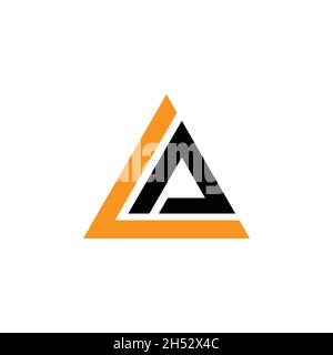 Initial Letter CA Triangle Logo Design vector Stock Vector