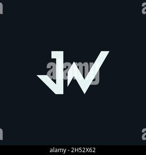 letter JW Logo Design Vector Template. Initial Linked Letter Design JW ...