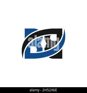 initial letter BTB swoosh logo design vector Stock Vector