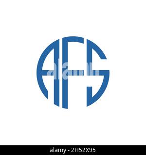 initial letter AFS circle logo design vector Stock Vector