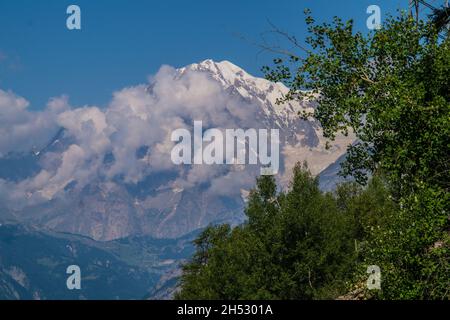 Scenic view of Vedun in Val of Aoste, Italy Stock Photo