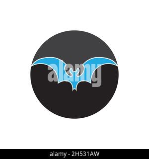 bat logo illustration design template Stock Vector