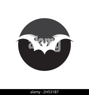 bat logo illustration design template Stock Vector