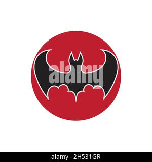bat logo illustration design template Stock Vector