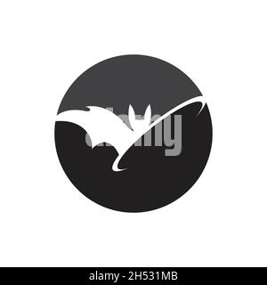 bat logo illustration design template Stock Vector