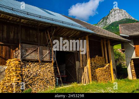 Rural house in La Compote in Savoie, France Stock Photo