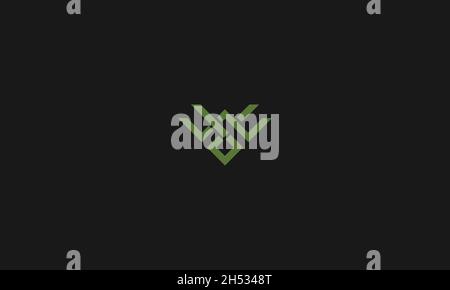 LETTERS WF LOGO DESIGN WITH NEGATIVE SPACE EFFECT FOR ILLUSTRATION USE Stock Vector