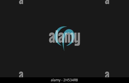 LETTERS CP LOGO DESIGN WITH NEGATIVE SPACE EFFECT FOR ILLUSTRATION USE Stock Vector