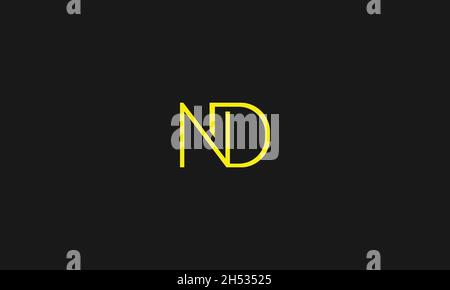 LETTERS ND LOGO DESIGN WITH NEGATIVE SPACE EFFECT FOR ILLUSTRATION USE Stock Vector
