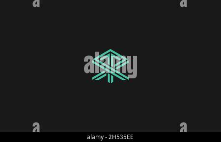 LETTERS RR LOGO DESIGN WITH NEGATIVE SPACE EFFECT FOR ILLUSTRATION USE Stock Vector