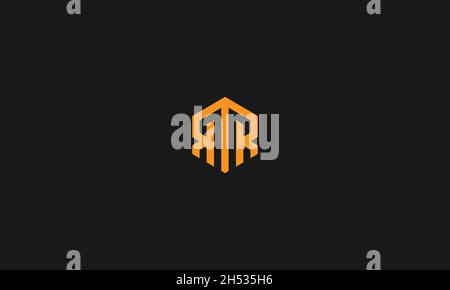 LETTERS RR LOGO DESIGN WITH NEGATIVE SPACE EFFECT FOR ILLUSTRATION USE Stock Vector