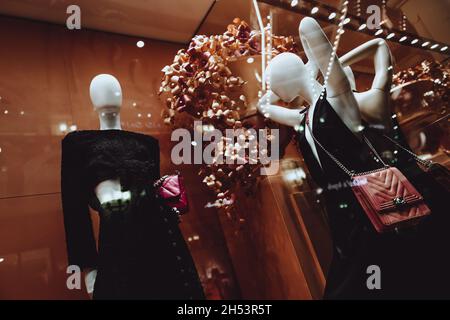 Mannequin in shop window chanel hi-res stock photography and