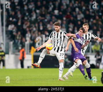 Manuel Locatelli (Juventus Fc) during the Italian championship Serie A football match between Juventus and Fiorentina on November 6, 2021 at Allianz Stadium in Turin, Italy - Photo Nderim Kaceli / DPPI Stock Photo