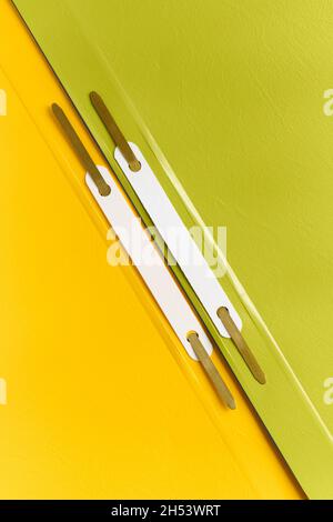 Colored Folders Binder for Paper Close-up Stock Photo