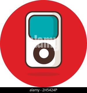 Portable media player icon vector illustration, eps 10 Stock Vector