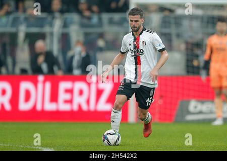 Istanbul, Turkey. 14th Jan, 2022. ISTANBUL, TURKEY - JANUARY 14: Miralem  Pjanic of Besiktas JK controls the ball during the Turkish Super Lig match  between Besiktas and Gaziantep FK at Vodafone Park