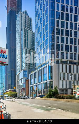 City Point is a three-tower development in Downtown Brooklyn. Brooklyn Point (right) is condo apartments; City Tower (to left) is mixed-use. Stock Photo