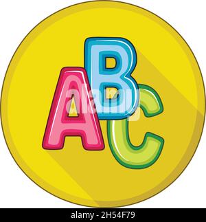 ABC blocks flat icon, vector illustration eps 10 Stock Vector