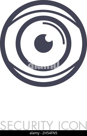 Iris scan icon isolated on white. Eye scanning, biometric recognition. Security sign. Graph symbol for your web site design, logo, app, UI. Vector ill Stock Vector