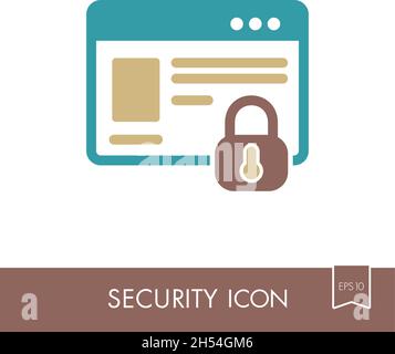 Internet protection symbol, data protection shield logo, information security flat icon, protected connection sign, online security concept, vector il Stock Vector