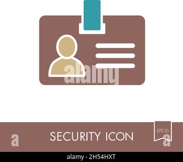 Id card outline icon. linear style sign for mobile concept and web ...