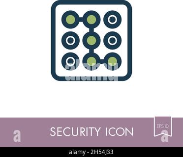 Security code icon. Phone lock. Graph symbol for your web site design, logo, app, UI. Vector illustration, EPS10. Stock Vector