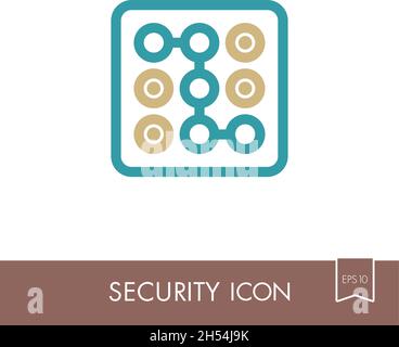 Security code icon. Phone lock. Graph symbol for your web site design, logo, app, UI. Vector illustration, EPS10. Stock Vector