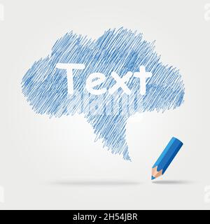The modern colored pencils text vector eps 10 Stock Vector