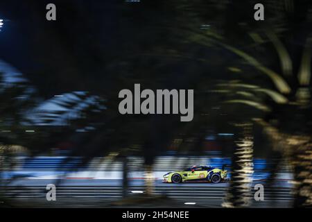 98 Dalla Lana Paul (can), Farfus Augusto (bra), Gomes Marcos (bra), Aston Martin Racing, Aston Martin Vantage AMR, action during the 8 Hours of Bahrain, 6th round of the 2021 FIA World Endurance Championship, FIA WEC, on the Bahrain International Circuit, from November 4 to 6, 2021 in Sakhir, Bahrain - Photo: Francois Flamand/DPPI/LiveMedia Stock Photo