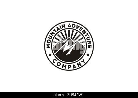 Mountain / travel / adventure hipster logo design. Stock Vector