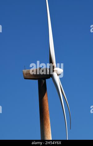 Wind turbines leaking oil and near possible failure. Stock Photo