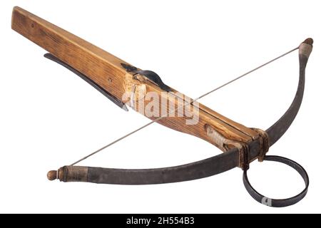 medieval crossbow isolated on white background Stock Photo