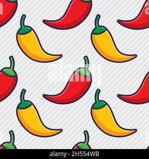 chili seamless pattern vector illustration Stock Vector