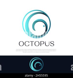 Octopus logo premium design template Stock Vector