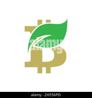 Vector illustration Bitcoin crypto currency logo design Stock Vector