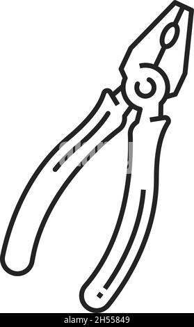 Hand Drawing Of A Combination Pliers Royalty Free SVG, Cliparts, Vectors,  and Stock Illustration. Image 54692261.