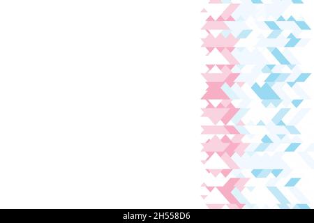 Polygonal blue, pink mosaic background. Abstract low poly vector illustration. Triangular pattern, copy space. Template geometric business design with Stock Vector