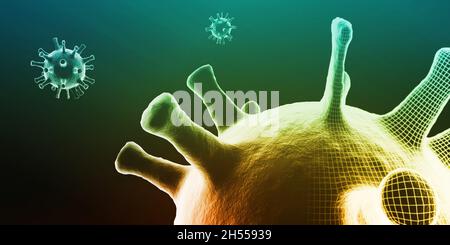 Virus Tracking Using Technology Software as Concept Stock Photo