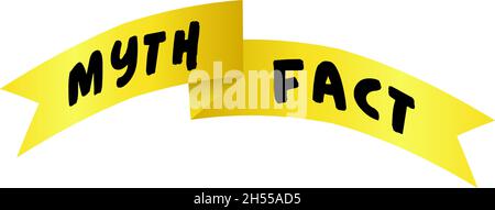 Myths and facts sign. Myths vs Facts header design. True or false facts bubble. Banner design for any purposes. Stock Vector