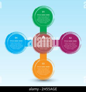 Modern Infographics. Circle Style Template  Stock Vector