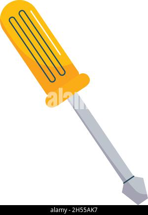 yellow screwdriver design Stock Vector