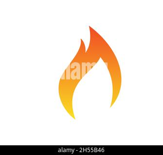 Flame, fire logo vector stock illustration design template. Vector eps 10. Stock Vector