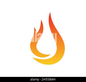 Flame, fire logo vector stock illustration design template. Vector eps 10. Stock Vector