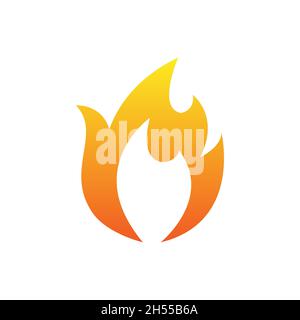 Flame, fire logo vector stock illustration design template. Vector eps 10. Stock Vector