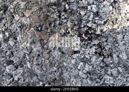 Texture embers closeup. Embers after a fire Stock Photo